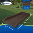 thumbnail image 4 of Suncast Outdoor Decorative Rain Gutter Downspout Splash Block, Java (6 Pack), 4 of 8