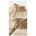 thumbnail image 5 of Ruyang Teens Sherpa Fleece Jackets Boys Girls Full Zip Polar Jacket Fall Winter Mock Neck Warm Fuzzy Coat Outwear Pocket, 5 of 6