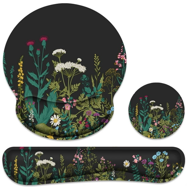 Alfombrilla ergonómica para ratón y reposamuñecas para teclado G JGOO, color negro