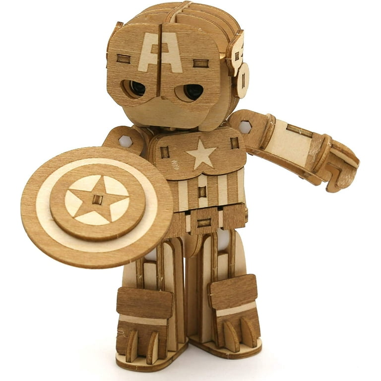 IncrediBots Marvel Avengers Captain America Model Figure Kit
