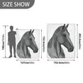 thumbnail image 3 of Iauyy A Horse Head Line Drawing Blanket ,Arctic Wool Throw Blankets All Season Bed Blanket for Couch Sofa Decoration Christmas Gifts 50x60 in, 3 of 6
