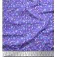 thumbnail image 1 of Soimoi Purple Cotton Cambric Fabric Leaves,Insect & Floral Artistic Print Fabric by The Yard 42 Inch Wide, 1 of 1