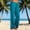 Blue, variant on Delayuji Womens Linen Pant Bohemia Staly Wide Leg Pants Summer Palazzo Pants Loose Elastic Waist Casual Pants