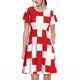 thumbnail image 1 of Balery Red Cross 1 Vestidos sueltos de manga corta para mujer, vestidos de verano 2025, vestidos casuales de corte A con vuelo., 1 of 6