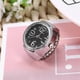 thumbnail image 3 of Reloj de amor con anillo redondo analógico de cuarzo para hombre y mujer, moderno, negro, 1 unidad, 3 of 5