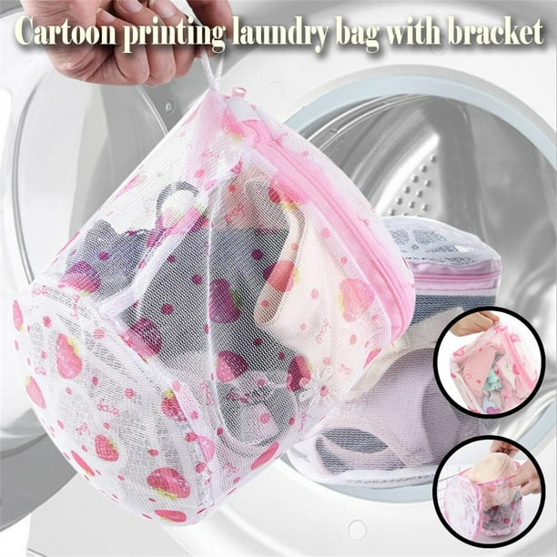 Xihbxyly Bolsa de Malla para Lavar La Ropa, Protección para La Ropa, Nailon Duradero, Evita La Deformación, Fácil de Lavar, Ideal para El Hogar, 15,5 X 13,5 Cm.