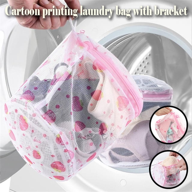 Fiudx Bolsa de Malla para Lavar La Ropa, Protección para La Ropa, Nailon Duradero, Evita La Deformación, Fácil de Lavar, Ideal para El Hogar, 15,5 X 13,5 Cm.