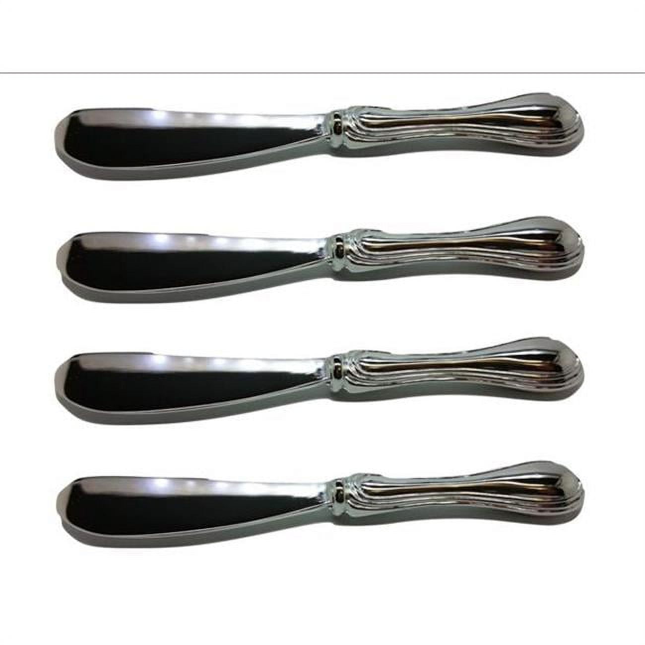 Leeber 86004 Elegance Silver Plate Rim Pate knifes Set, 5.25 in.