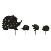 Whoamigo Hedgehog Garden Metal Stakes 4 Pcs Hollow Out Statue for Yard Lawn Pathway Decoration Wrought Iron Crafts Gifts