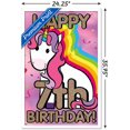 thumbnail image 3 of Ellie Ripberger Unicorn - Happy 7th Birthday Wall Poster, 22.375" x 34", Framed, 3 of 3