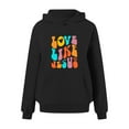 thumbnail image 3 of TYGHBN Ladies Fashion Autumn Winter Outdoor Loose Plus Size Letter Printed Drawstring Hoodie Sweatshirt Top Woman Hooded Sweatshirt Zip up Hooded Sweatshirt Women Womens Pullover Hoodie Winter Jacket, 3 of 5