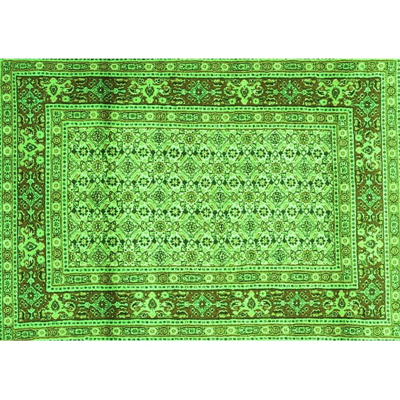Ahgly Company Indoor Rectangle Persian Green Traditional Area Rugs, 8' x 10'