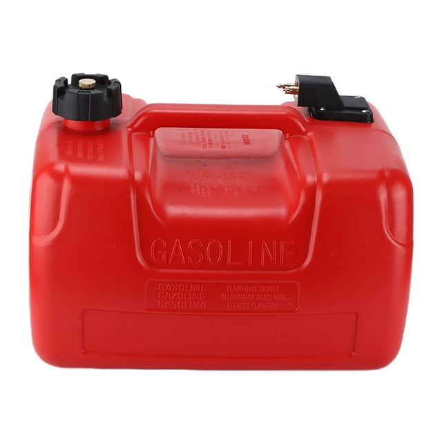 Tanque de combustible para motor fueraborda marino de 12 l, rojo, portátil, ligero, de repuesto, listo para usar.