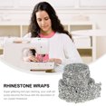 thumbnail image 3 of 3 Rolls Trimming Ribbon Wedding Diamond Sparkle Rhinestone DIY Diamond Mesh, 3 of 7