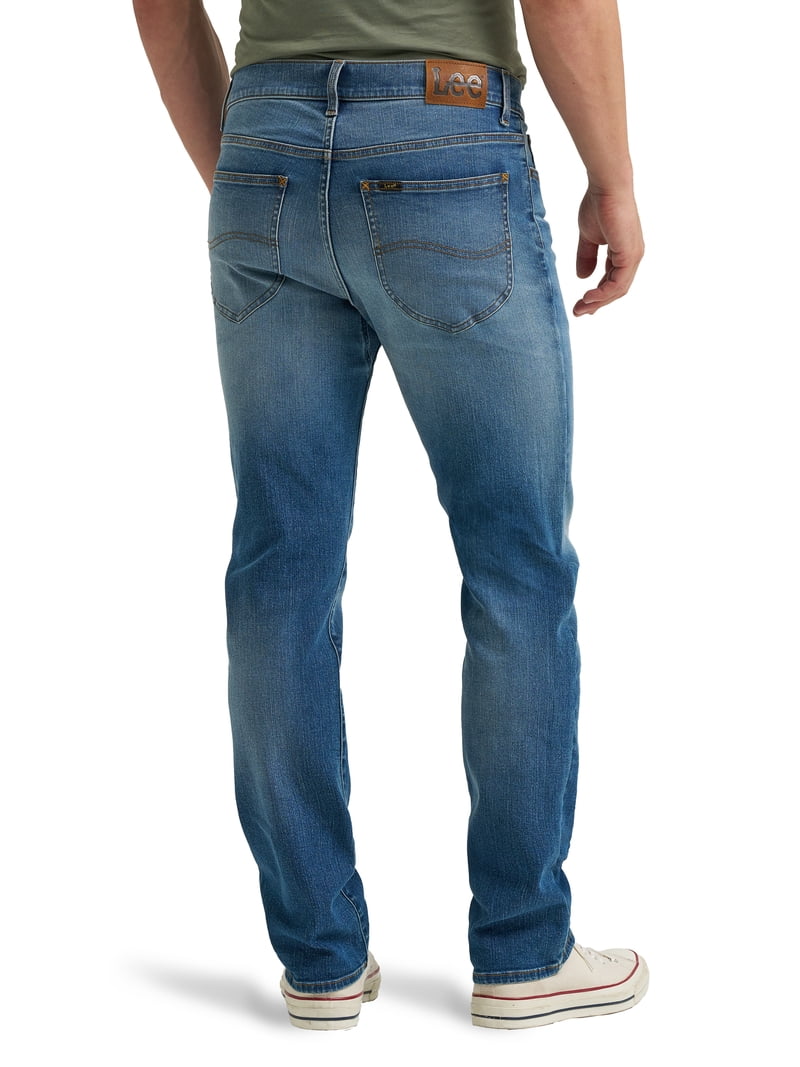 Lee® Men's Regular Fit Straight Leg Denim Jeans with Stretch