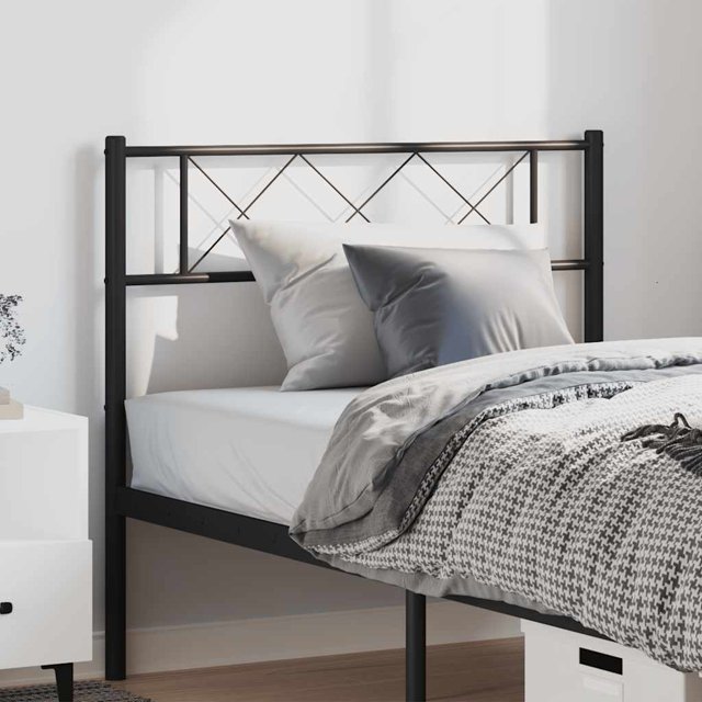 vidaXL Headboard Metal Bed Header with Back Support for Bedroom Furniture