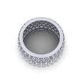 thumbnail image 3 of Natural 5.00Ct Round Cut Diamond Wide Pave Women's Anniversary Wedding Eternity Band Ring Solid 14k White Gold H SI2, 3 of 3