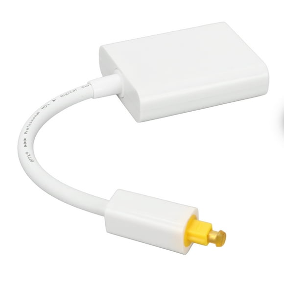 Répartiteur de Câble Optique Numérique, Petit Adaptateur de Son à Fibre Optique Stable 1 Entrée 2 Sorties Flexible pour pour DVD Blanc