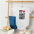 thumbnail image 4 of Cute BFF Niece Aunt Best Auntie Ever Bodysuit Jumper Girls Infant Baby Brisco Brands 24M, 4 of 6
