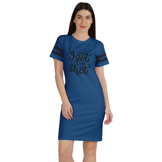 Inkmeso T-Shirt Instruit Motivé Vacciné Drôle Pro-Vaccin Robe à Encolure Bateau