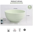 thumbnail image 2 of Greentainer Unbreakable Cereal Bowls, Large 24 OZ Plastic Bowl, Lightweight, Dishwasher and Microwave Safe, Ideal for Cereal, Salad, Soup and Noodles (Dark Coastal-Medium, Set of 4), 2 of 8