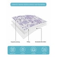 thumbnail image 5 of Quilts Queen Size, Purple Flowers Soft Comforter Bedding Set for Bed, Botanical Floral Vintage Wildflower Lightweight Quilted Bedspread with Pillow Cover(2 Pieces) for All Season, 90x96 Inch, 5 of 6