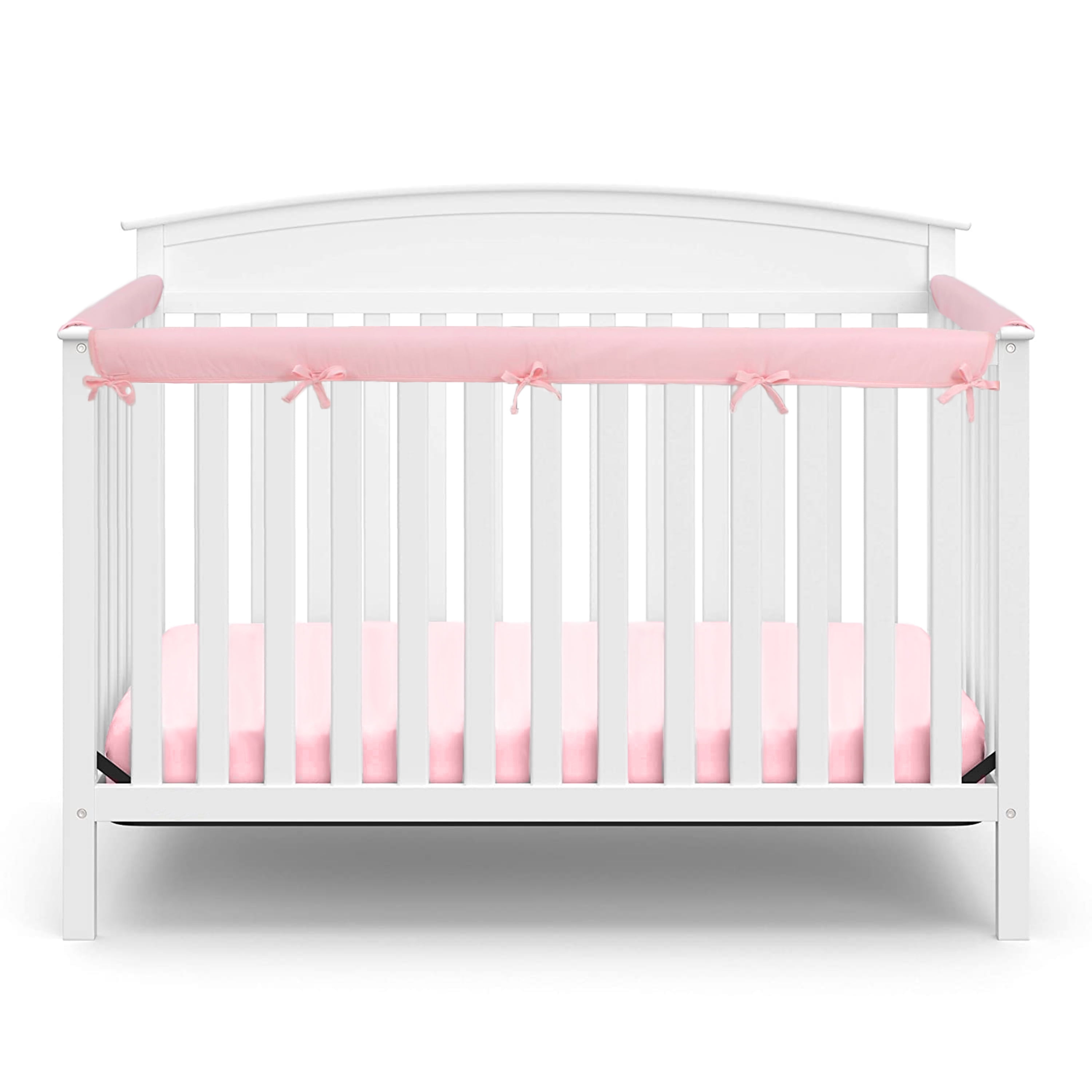 Crib Bumper - Plush And Cotton - Blue - Pink - 4 Colors - ApolloBox