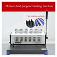 thumbnail image 2 of 21-hole Manual Punching And Binding Machine Thick Comb Type A4 Paper Document Apron Clip Binding Machine SD-220, 2 of 5