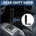 thumbnail image 2 of Cylinder Shift Knob, 18cm Universal for Automatic and Manual Vehicle Gear Shifter Knob with 3 Adapter Aluminum Alloy Black, 1 Set, 2 of 7