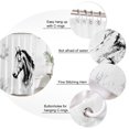 thumbnail image 3 of Horse Bathroom Shower Curtains with 12 Hooks Polyester Waterproof Shower Curtain for Stalls and Bathtubs Modern Sketch Abstract Vintage Art Decorative Bathroom Privacy Curtain 66x72 Inches, 3 of 9