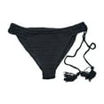 thumbnail image 5 of Triangle Bikini for Women Knitted Rope Bikini Knitted Mesh Pattern Solid Color Bathing Suit Side Tie Swimsuits Beachwear, 5 of 6