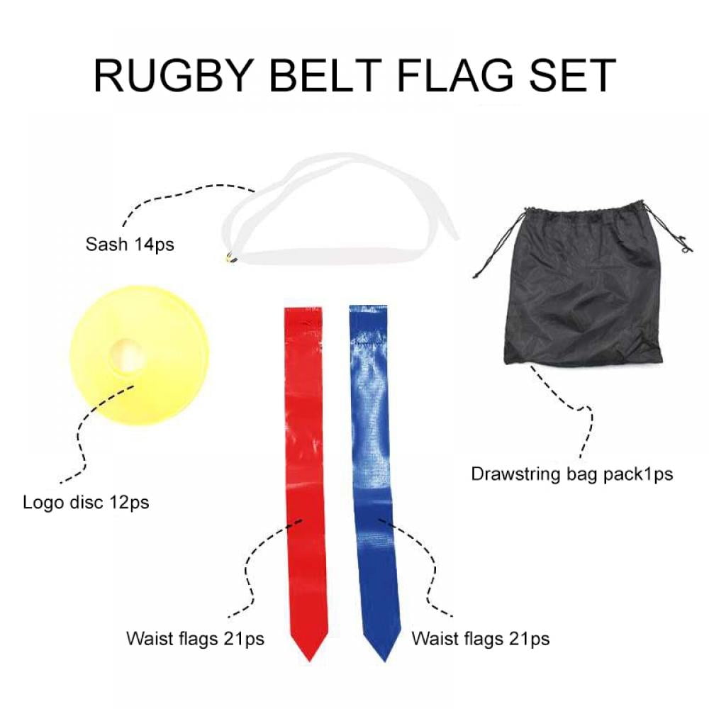 Flag Football Set 14 Belts 42 Flags 4 Cones for Youth Kids Adults Sports  Games