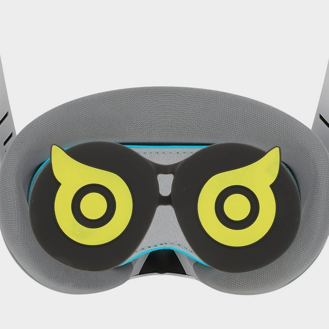 BEADCEST Light Yellow Silicone VR Lens Cover with Owl Pattern for Kitchen Use, Scratch and Sweat Resistant, Durable Fit