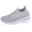 Light Gray, variant on Wedge Sneakers for Women Elastic Knitted Mesh Glitter Rhinestone Slip on Tennis Shoes Arch Support Casual Walking Shoes Breathable Loafers Pink Size 7.5