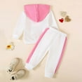 thumbnail image 3 of Kiijoy Toddler Girls Outfits Letter Print Casual Hoodie and Pants Sweatsuits, Sizes 2-3T, 3 of 7