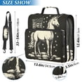 thumbnail image 2 of ALAZA Zipper Binder Bag Horse American Flag 3 Ring File Folder Binder Organizer Bag, 2 of 8