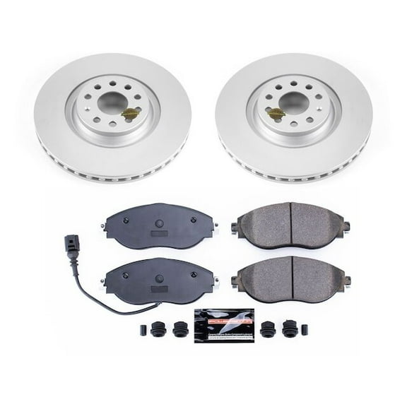 Front Brake Pad and Rotor Kit - Compatible with 2019 - 2025 Volkswagen Jetta 2.0L 4-Cylinder 2020 2021 2022 2023 2024