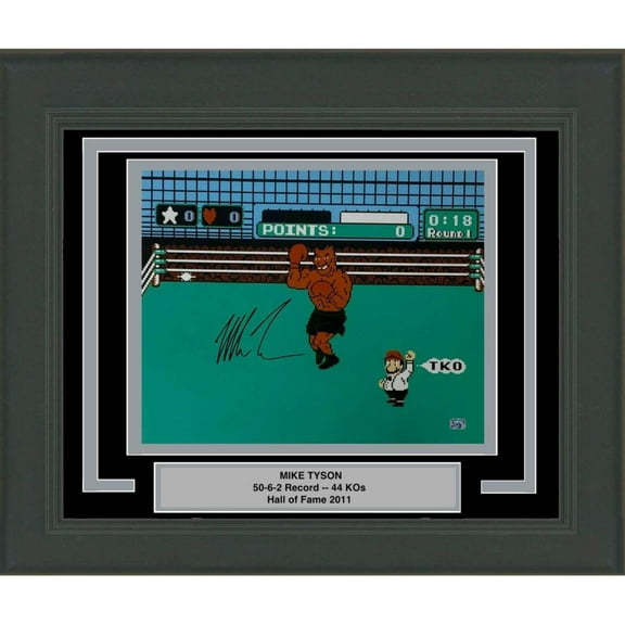 Framed Autographed/Signed Mike Tyson Punchout Nintendo Video Game Boxing 16x20 Photo Athlete Hologram COA