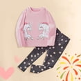 thumbnail image 2 of Gubotare Tween Pajamas Set Baby Boys Girls Pajama Set Kids Cute Toddler Snug fit Pattern Design Pjs Cotton Sleepwear 5T 6T (Pink,5-6 Years), 2 of 4