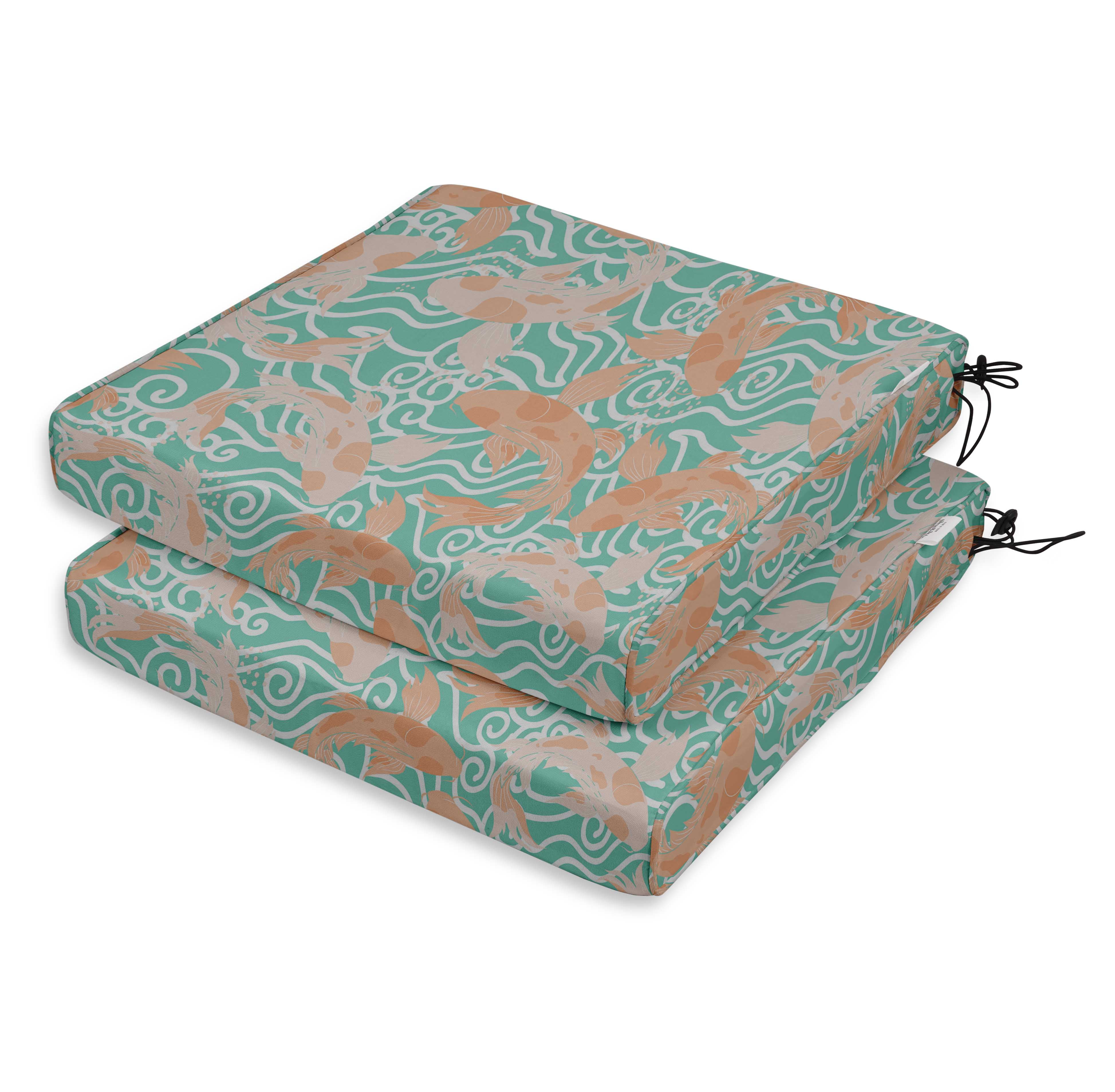 Vargottam Perfect Outdoor/Indoor Square Corner Seat Cushions WaterResistant Lounge Chair 18.5