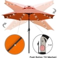 thumbnail image 5 of Bibana 9ft Solar 24 LED Lighted Patio Umbrella with 8 Ribs, Adjustment and Crank Lift System (Orange), 5 of 6
