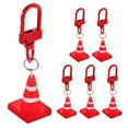 thumbnail image 1 of 6pcs Mini Traffic Cone Keychain Safety Cones Key Ring Creative Pendant Traffic Cone Key Chain Key Holder Fun Party Favors For Bags Hanging Charm, 1 of 8