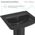 thumbnail image 4 of Sublime Square Two-Piece Pedestal Sink in Matte Black, 4 of 12