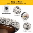 thumbnail image 3 of Elastic Fitted Round Tablecloth, Black Spring Floral Waterproof Stretch Table Cover for 45"-54" Tables, Summer Botanical Farmhouse Vintage Washable Outdoor Tablecloths for Patio, Picnic, Camping, 3 of 9