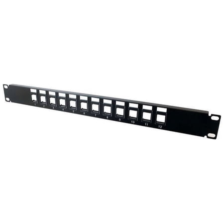 UPC: 0757120038573 | C2G/Cables To Go 03857 12-Port Blank Keystone / Multimedia Patch Panel