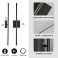 thumbnail image 2 of 28" 2-Pack Modern LED Wall Sconce Light Fixtures, Matte Black, Dimmable Wall-Mounted Up and Down Indoor Lights with Remote, Hardwired, for Living Room, Bedroom, Hallway, Hotel, Home Decor, 2 of 10