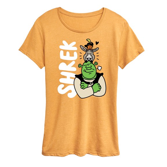 Shrek - Stacked Characters - Women's Short Sleeve Graphic T-Shirt