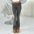 thumbnail image 1 of Ladies Basic Pants Slim Fit Solid Color Y2K Style Vacation Outfit (Black S), 1 of 6