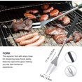 thumbnail image 5 of 8 piezas Bbq Grill Set de herramientas. Tenedor de acero inoxidable extra grueso, espátula, pinzas y cepillo de limpieza-Accesorios completos de parrilla estilo golf con calor largo-re Feliz Sencillez, 5 of 5