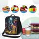 thumbnail image 4 of Disketp Purple Glowing Mushroom Bolsa Térmica Estampada para Almuerzo, Lonchera para Hombres y Mujeres Adultos, 4 of 7